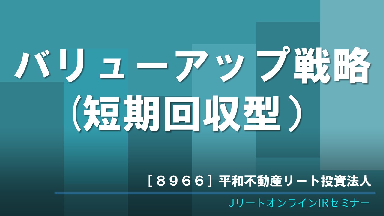 バリューアップ戦略(短期回収型）